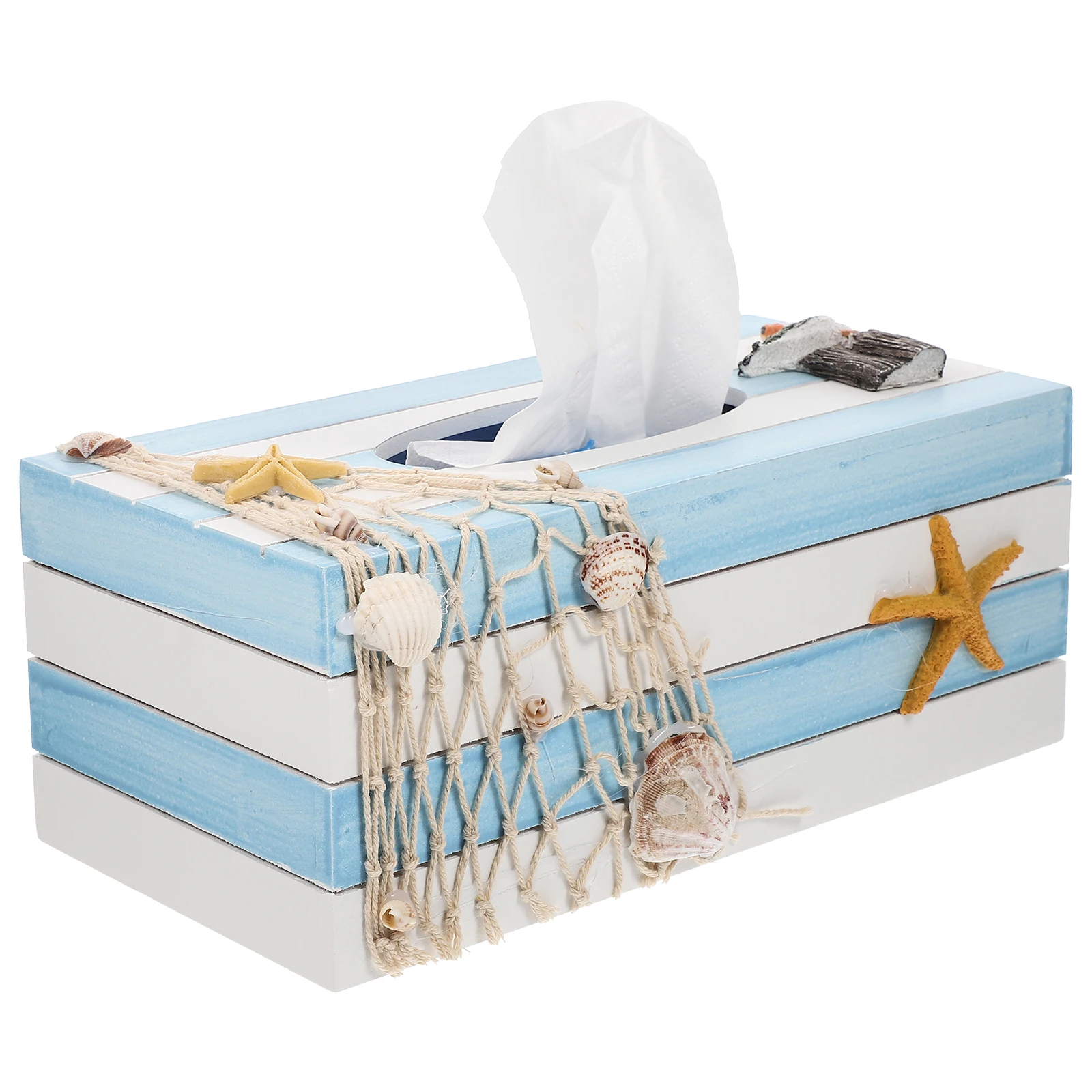 

1pcs Box Wooden Tissue Holder For Living Room Desktop Napkin Storage Case Tissue Container Household Organizer