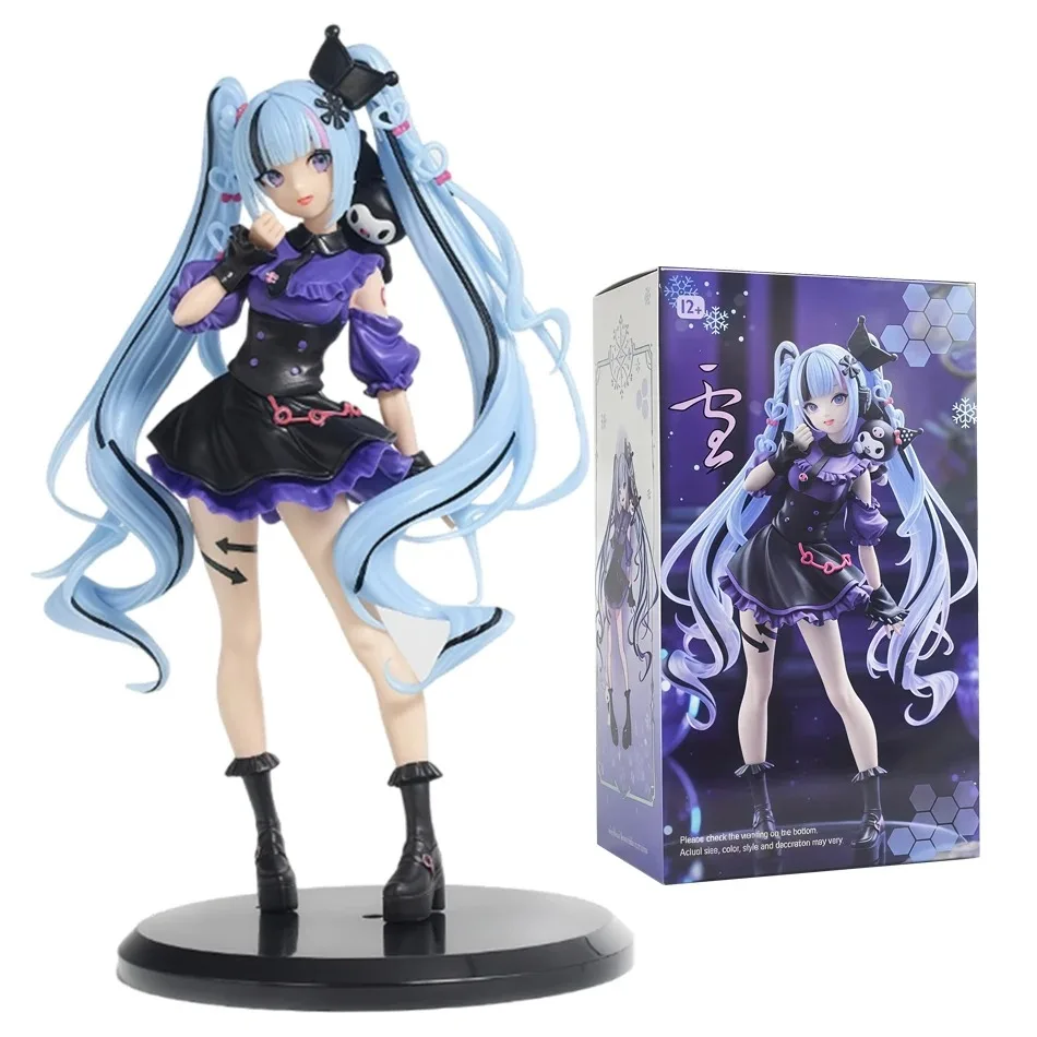 23cm Anime Hatsune Miku Rosa Kirschblüten-Regenschirm Handgefertigtes PVC-Modell Schönes Mädchen Desktop-Dekorationsmodell Spielzeug – Detail 6