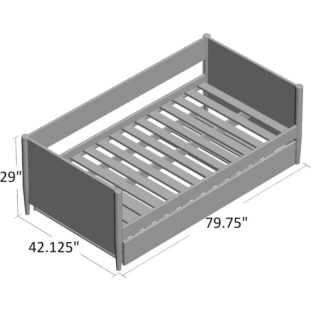 سرير نهاري مزدوج على طراز منتصف القرن بلمسة نهائية من Castanho
