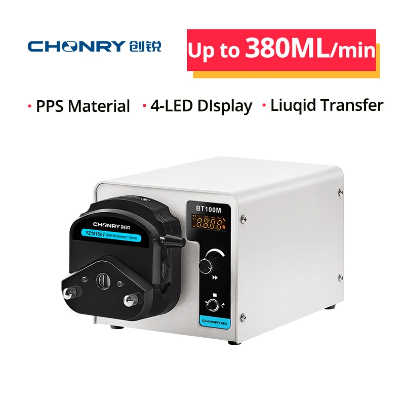 Imagem -05 - Chonry Digital Peristáltico Bomba Precisão Líquida Bomba de Dosagem Laboratório Max Flow Rate 110v 220v 380 ml Min Bt100m
