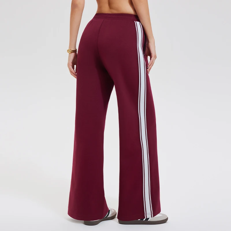 Womens Straight-Leg Sports Pants New Sweatpants All-Match Tummy Control Shapewear Polyester/Cotton Trousers