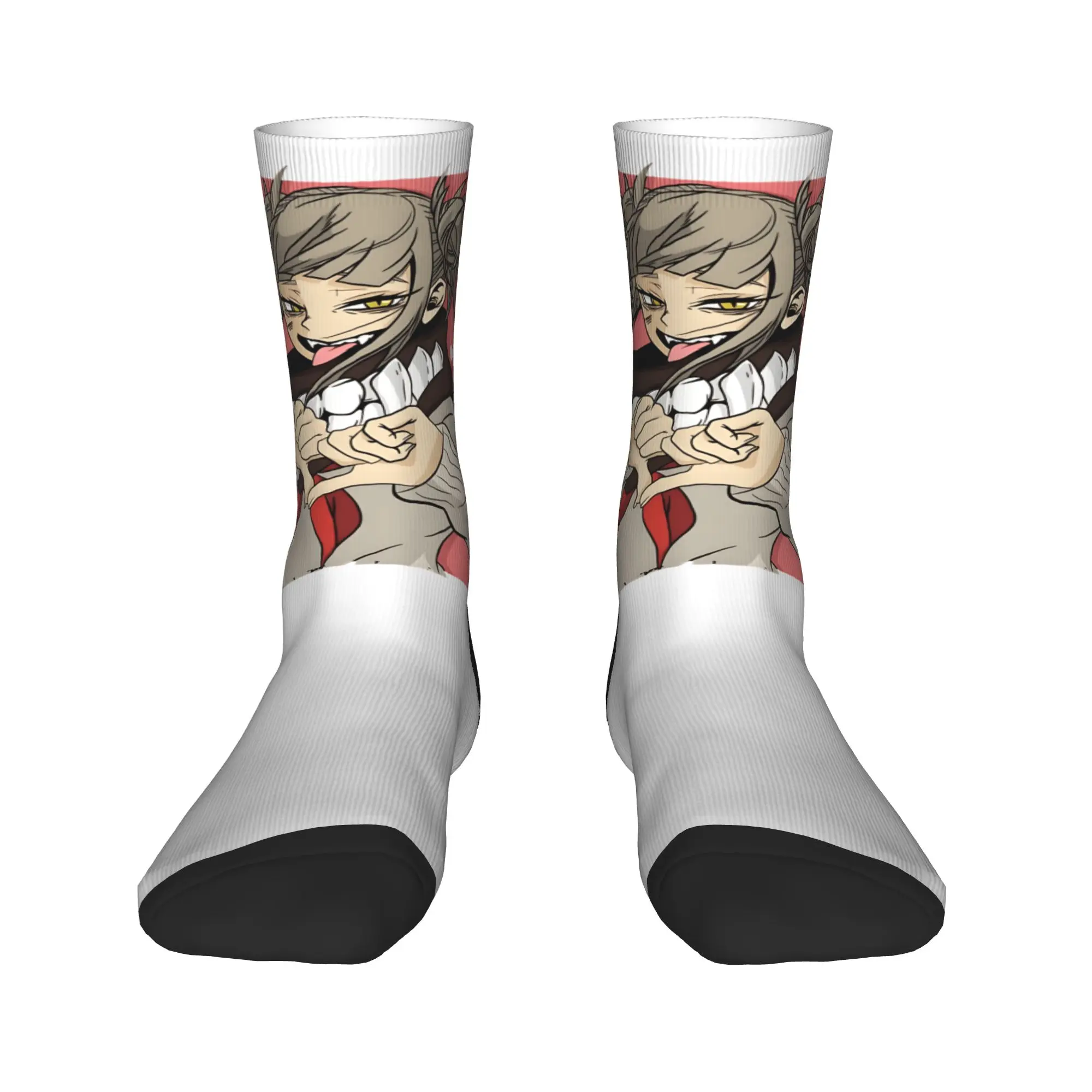 ถุงเท้าลายการ์ตูน H-Himiko T-Toga ถุงเท้าสไตล์เรโทรแบบกำหนดเอง ถุงเท้ากันลื่นสำหรับฤดูใบไม้ผลิ ถุงเท้าผู้ชายสำหรับวิ่ง ถุงเท้านุ่ม