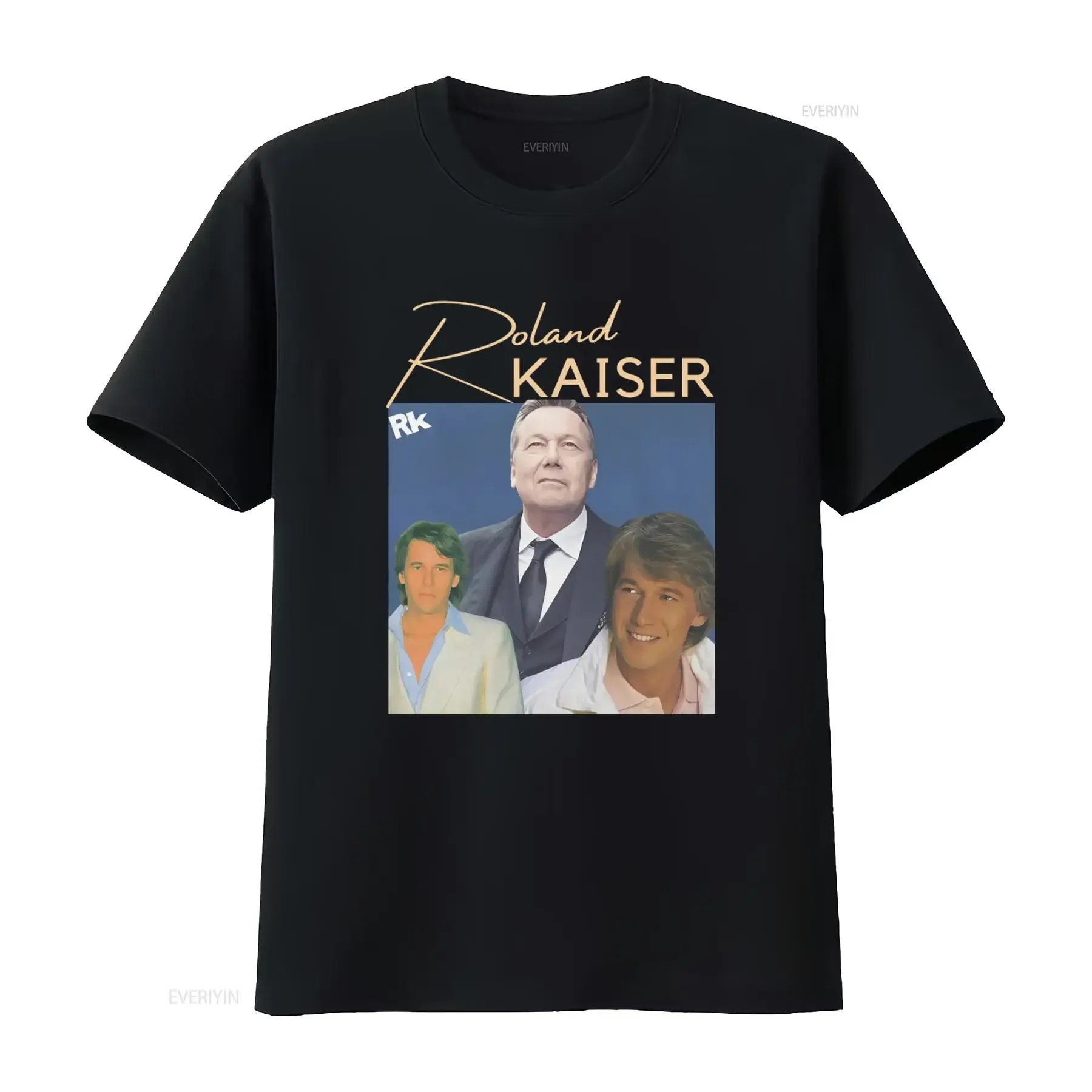 Roland Kaiser Konzert T shirt Fanartikel with Vintage Style Design vintage Washed Casual graphic Stretched Breathable Unisex