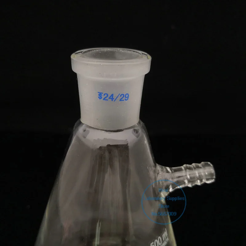 Frasco de succión de 50ml a 2000ml, filtración de boca de molienda al vacío de vidrio, botella de filtro de laboratorio, 1 ud.