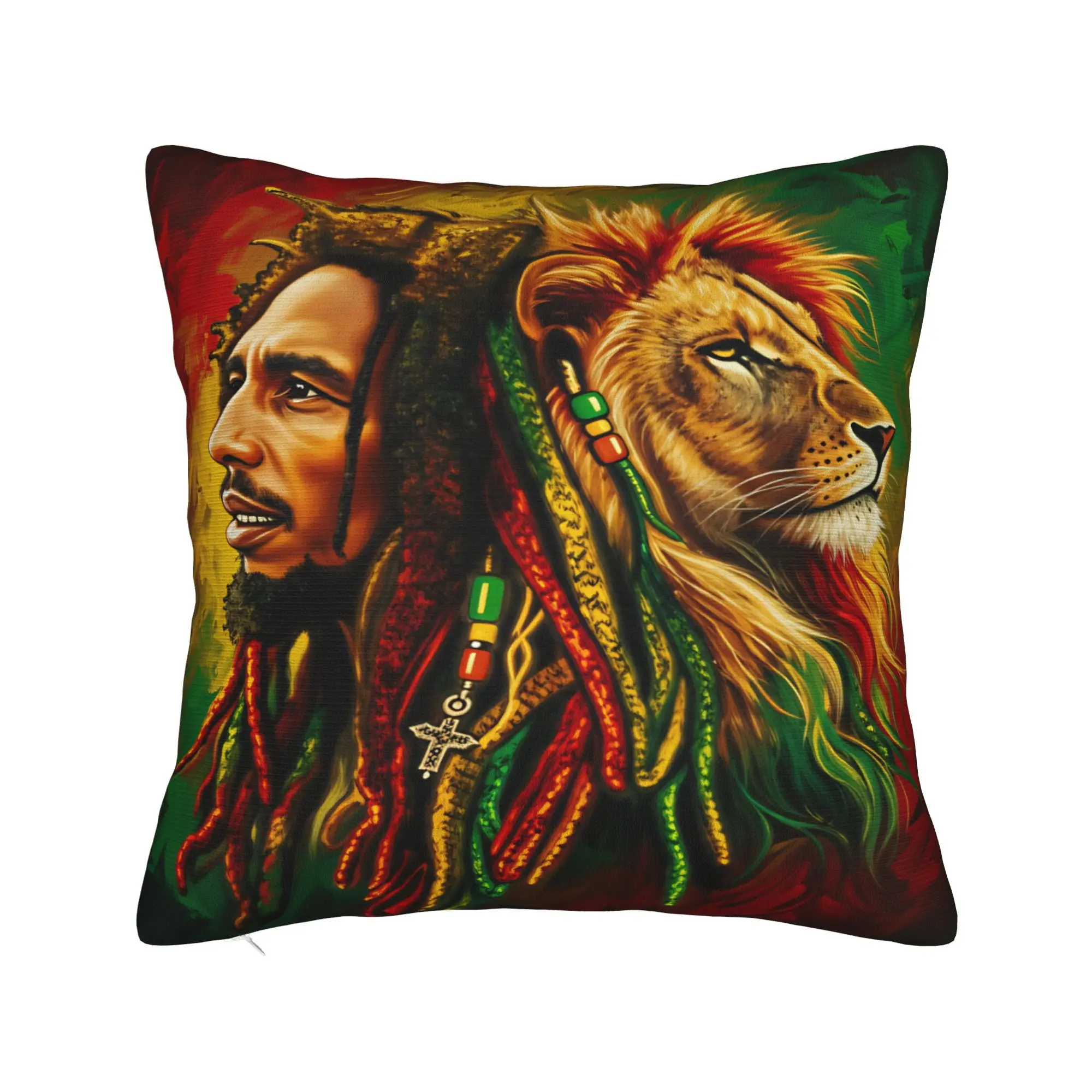 B-Bob M-Marley Singer Pillow Case  Soft Pillow Cover Kawaii Pillowcases For Sofa Home Decor