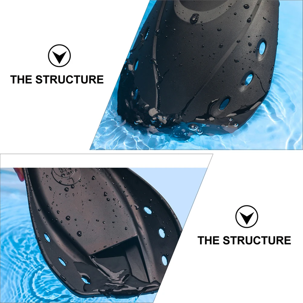 

1 Pair Adjustable Short Snorkeling Swimming Flippers For Women Men Soft Flexible Durable Lightweight Travel Portable