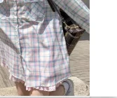 

Sweet Colors Plaid Shirts Women Preppy Style Love Embroidery Elegant Blouse Casual Long Sleeve Vintage Female Korean Tops