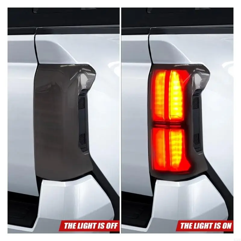 M76E 2-teiliges Rücklicht-Abdeckungspaar mit getöntem Look, dekorativ für den Alltag beim Fahren – Detail 3