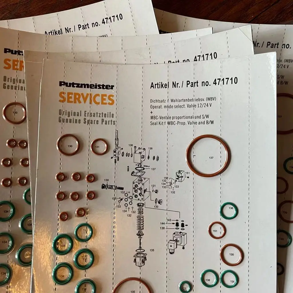 MBC Valve Seal Kit Putzmeister HV BOOM O RING KIT  471710 471709 262824008 Hydraulic Cylinder Boom Repair Kit 479580 279455004