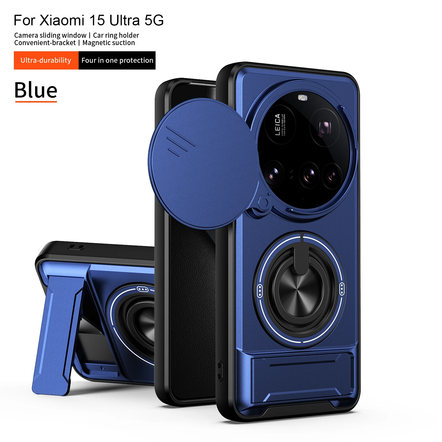 For Xiaomi 15 Ultra Case Xiaomi Mi 15 Ultra Cover Cases Magsafe Magnetic Fold Holder Military Armor Camera Protection Cover view 3