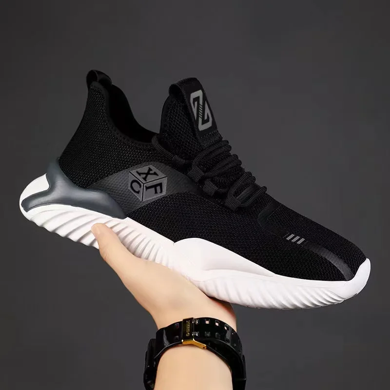 Herren Sneakers Mesh atmungsaktive weiche Sohlen leichte Sportschuhe schnüren laufen bequem lässig vielseitig 2024 Sommer