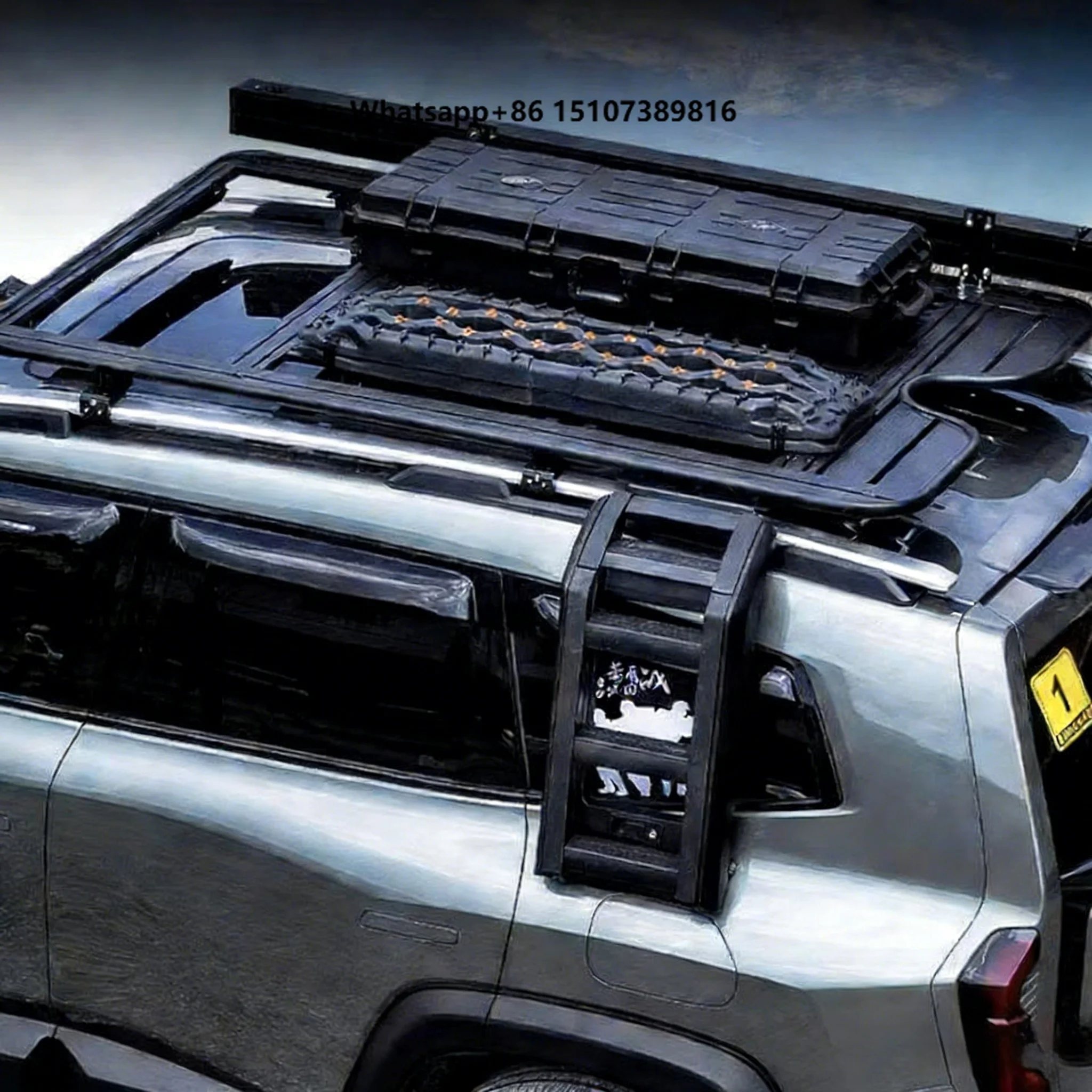 Off-Road Aluminium Alloy Roof Rack Weatherproof Side Box Sturdy Climbing Ladder for Deepal G318 Accessories