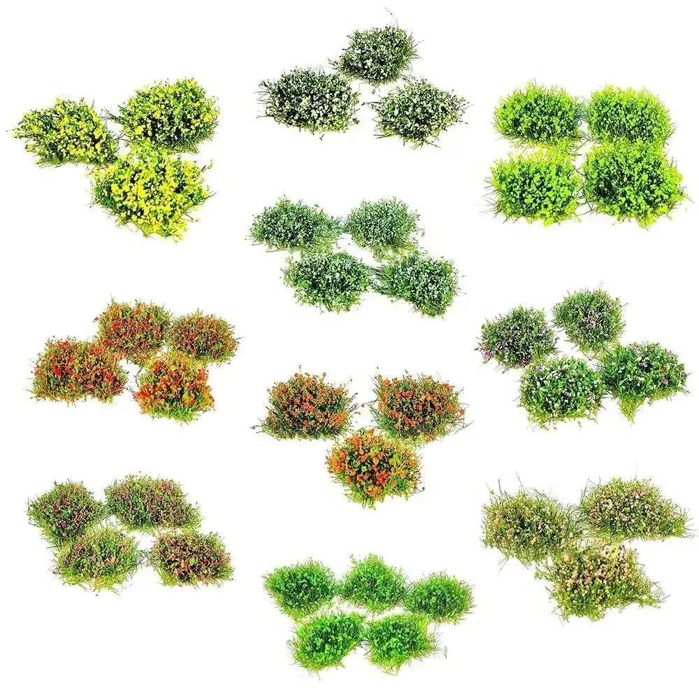 Sand Table Model Grass Tuft Grassland Landscape Decoration Flower Cluster Handmade DIY Micro Scene Cluster Greenbelt Modeling