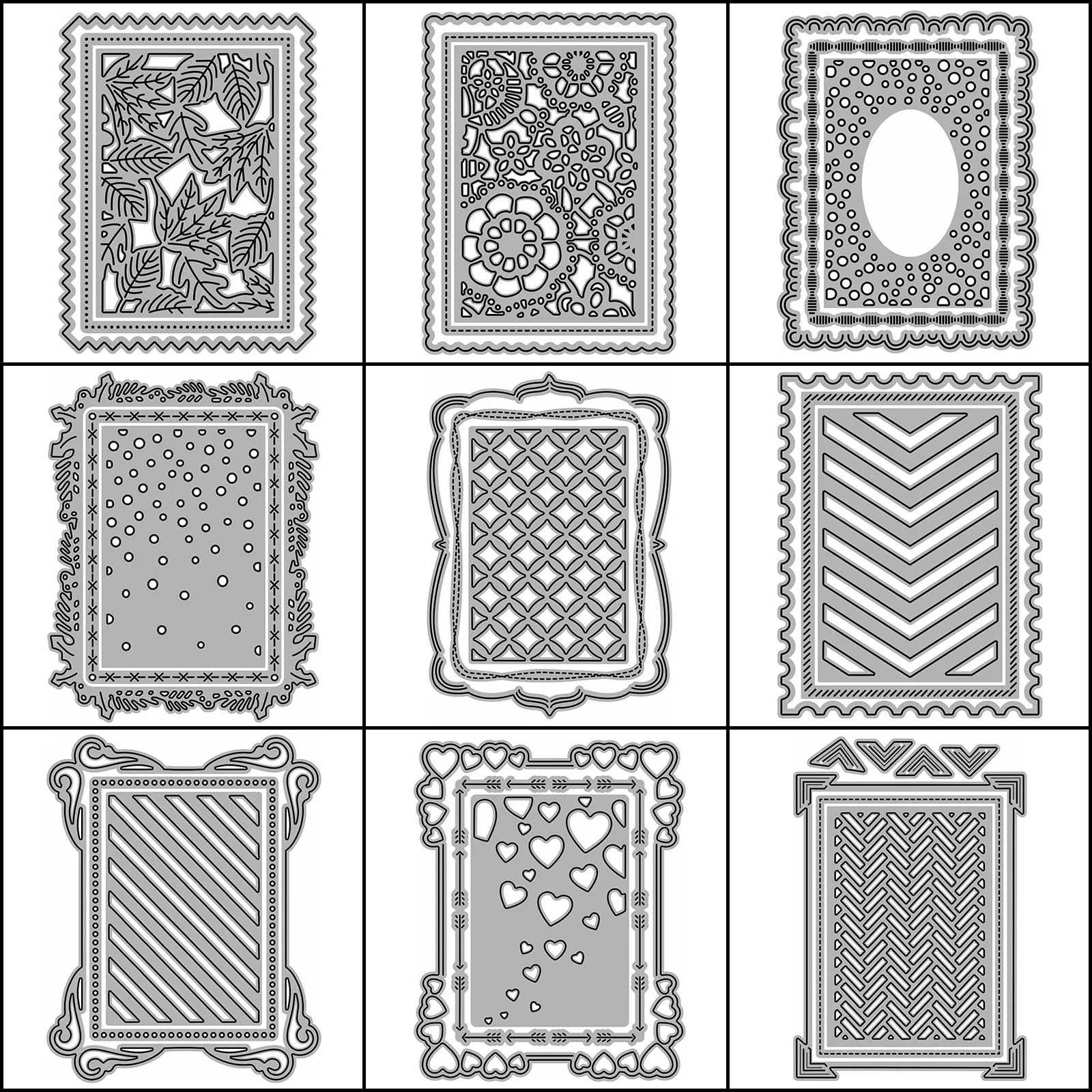 

Background framework Metal Cutting Dies for DIY Scrapbook Album Paper Card Decoration Crafts Embossing 2022 New Dies
