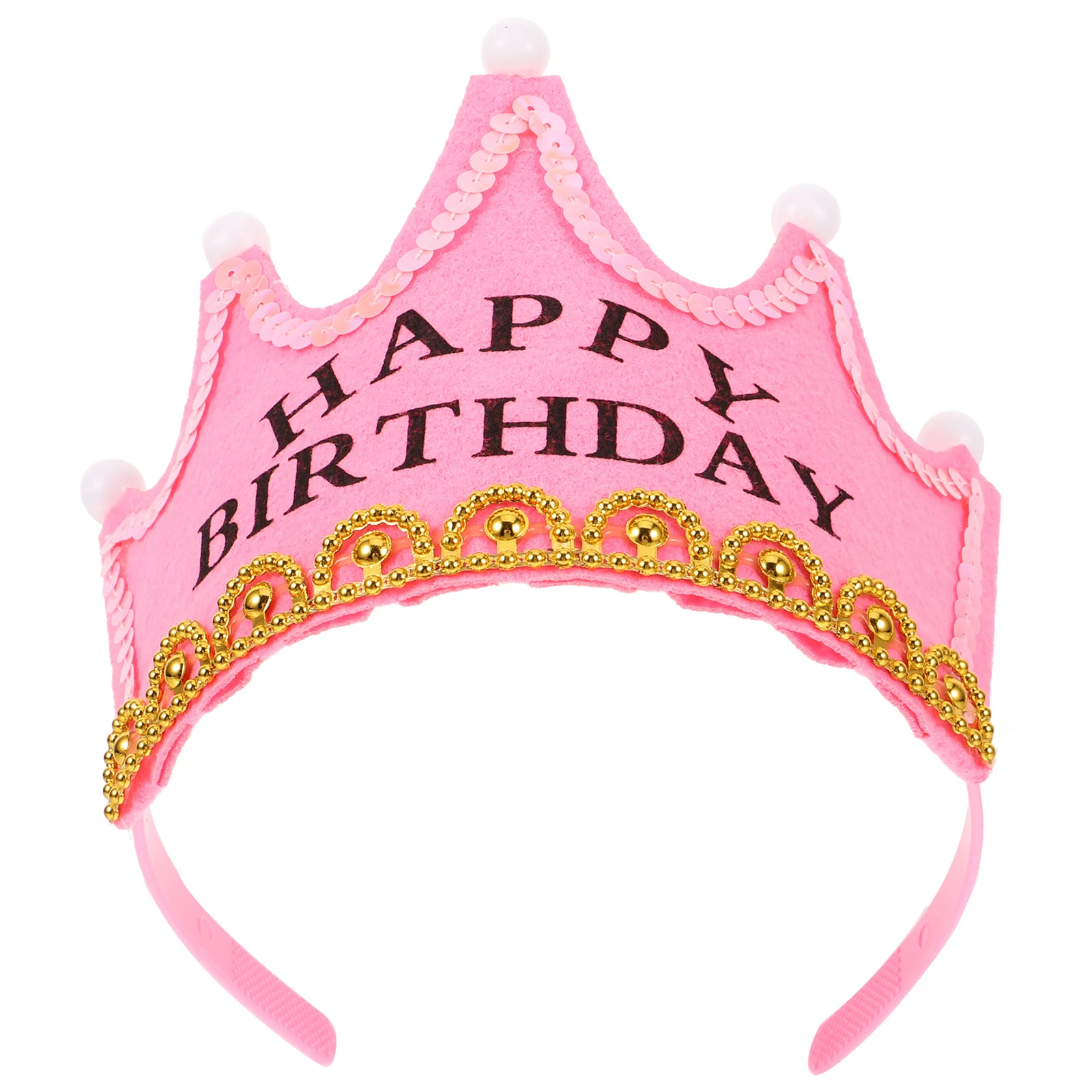 

Led Light Birthday Party Crown Craft Tiaras for Birthday Party (Pink) LED Birthday Crown LED Birthday Tiara