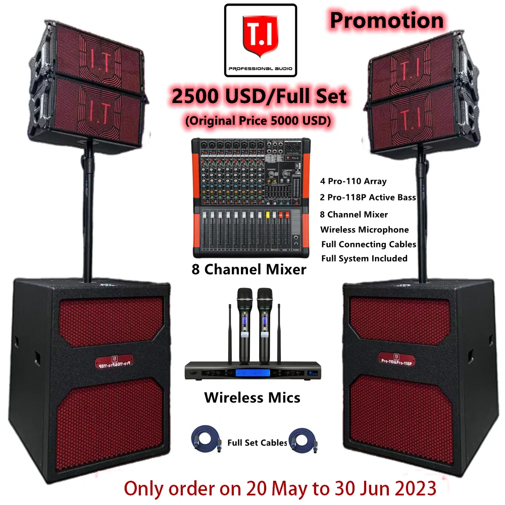 Line Array active speaker Pro 110 Indoor and Outdoor Audio Event Promotional Product line array Speaker Sound System