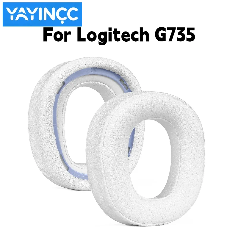 

YAYINCC Replacement Protein skin /Mesh Ear Pads With buckle for Logitech G735 Wireles Headphones Earmuff Repair Parts
