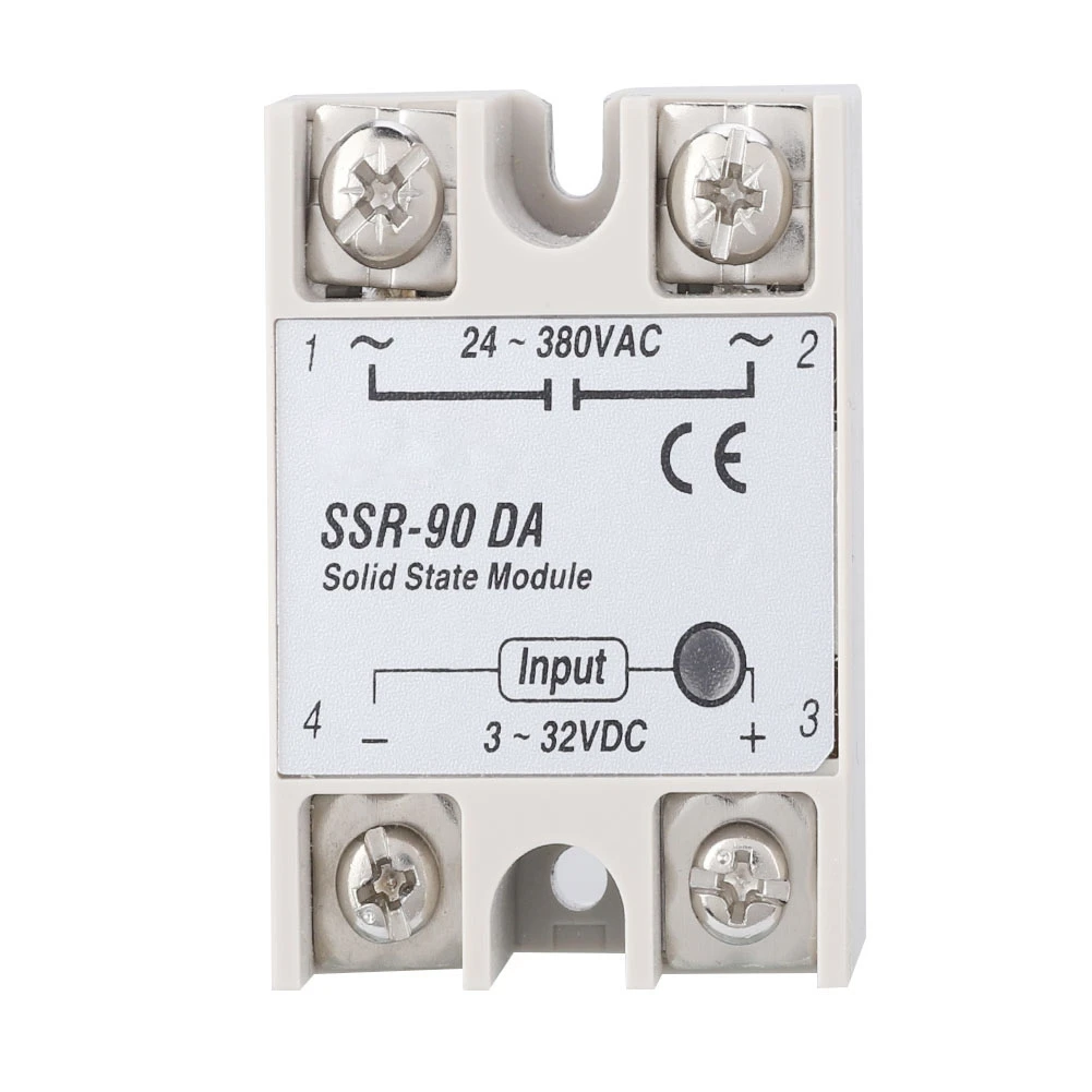 SSR-90DA 90A Solid State Relay Module SSR DC AC Input 3-32V DC