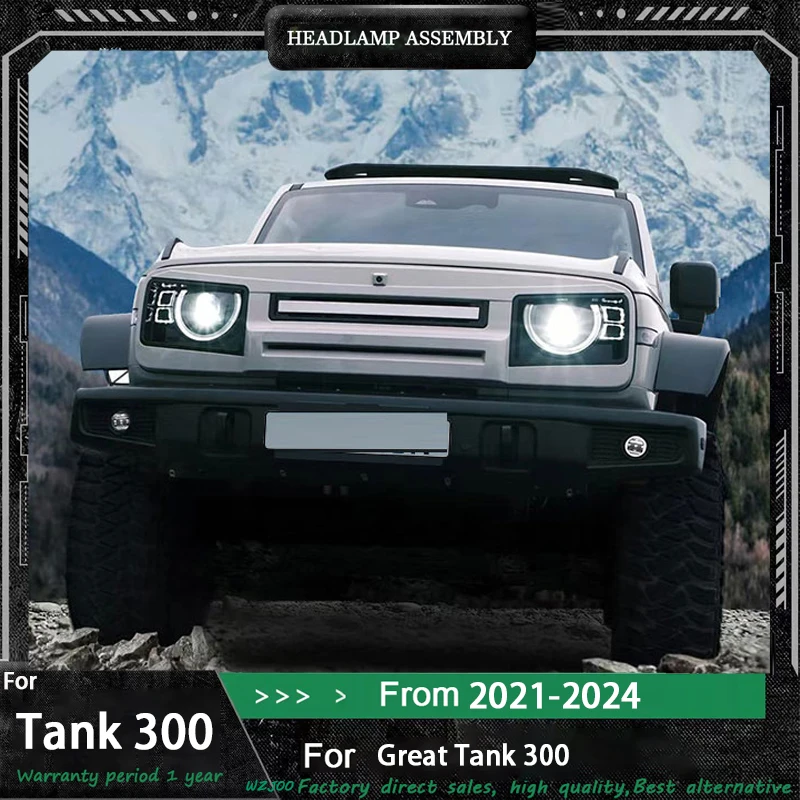 

Car Lights For Tank 300 Headlight 2021-2024 Headlight LED Projetor head Lamp Daytime Running Light Automotive Accessories