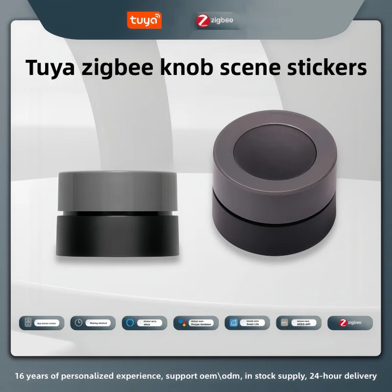 Tuya Zigbee Smart Knob Dimming Switch App Remote Control With Timing Function Blue Green Indicator Light Smart Home Scene Switch