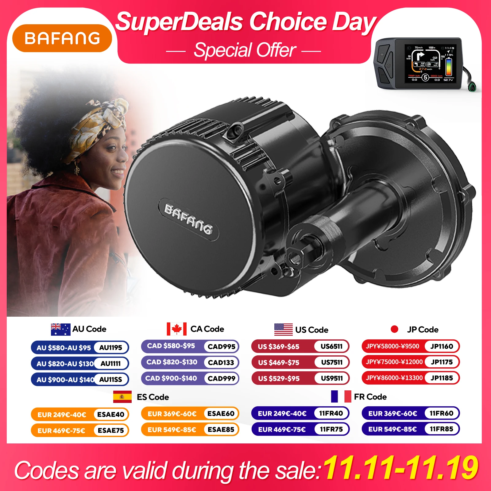 

Комплект Bafang 750 Вт, 48 В, подходит для двигателя со средним приводом 8fun BBS02, комплект для переоборудования электрического велосипеда eBike, мощный центральный двигатель для электронного велосипеда CAN