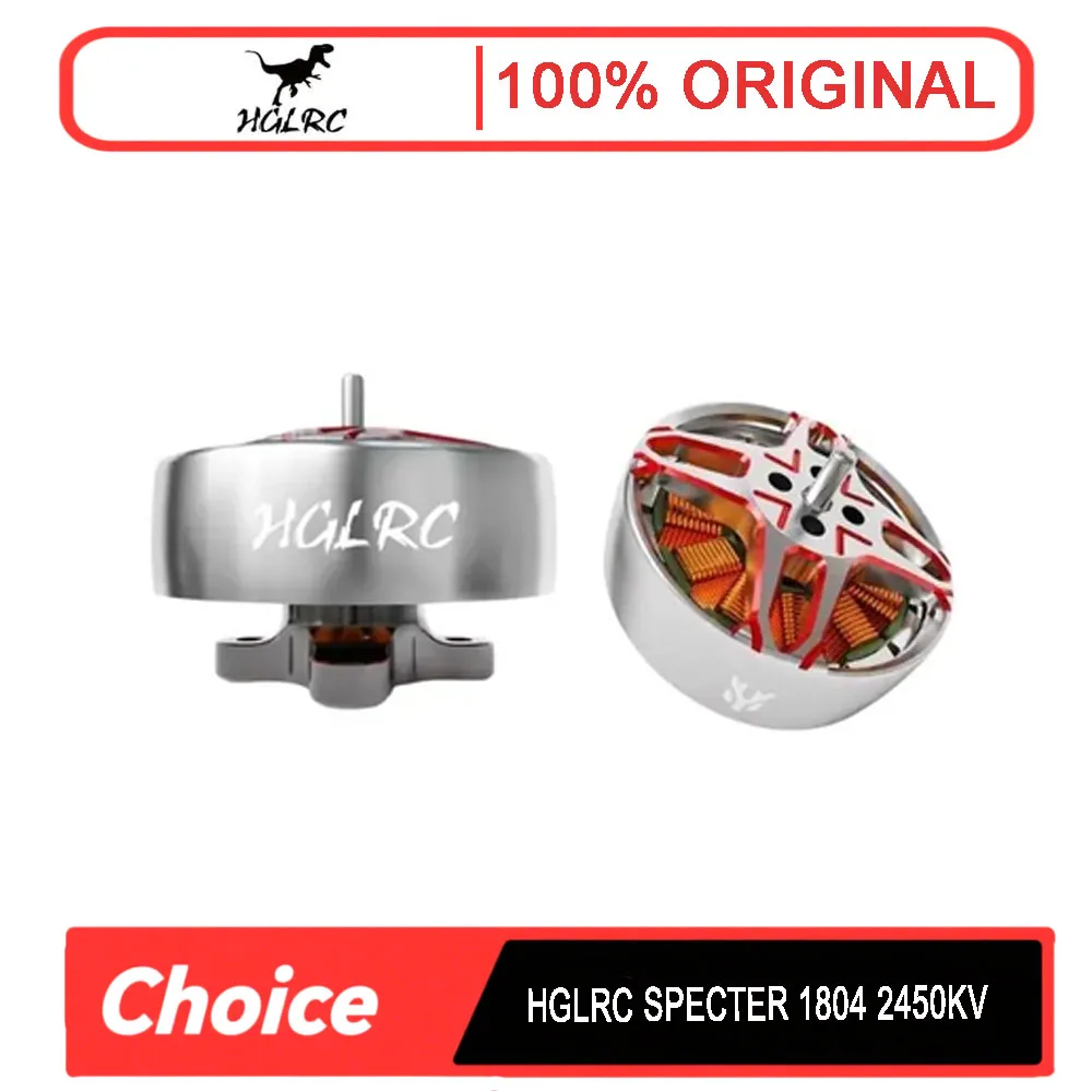 

HGLRC 2025 Новый бесщеточный двигатель SPECTER 1804 — 2450KV 4-6S, совместимый с 5-6-дюймовыми пропеллерами для FPV дронов для фристайла, детали для самостоятельного изготовления