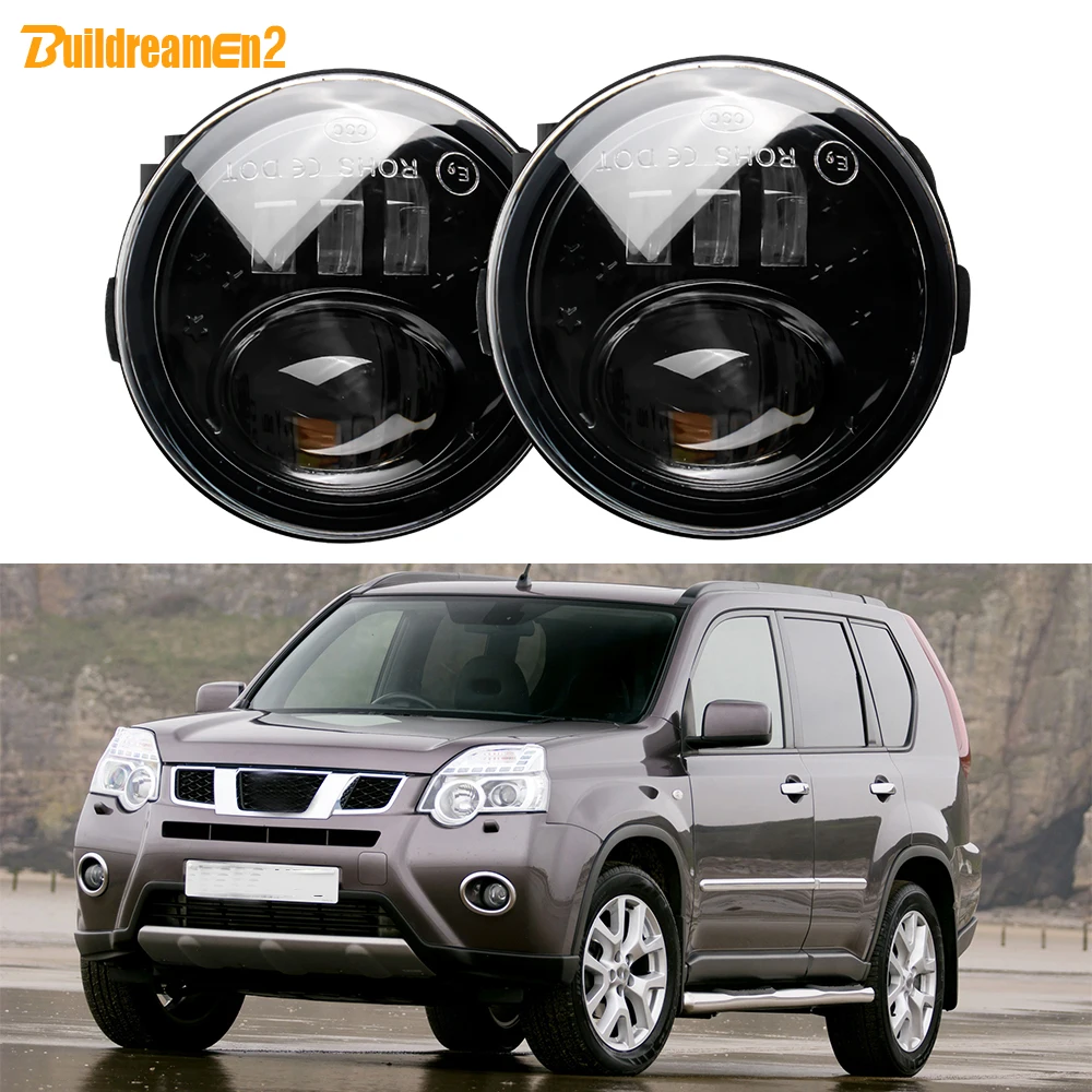 2 X LED światła przeciwmgielne 60W H11 przednia przeciwmgielna reflektor do jazdy dziennej dzienna dla Nissan X-Trail Xtail T31 2007 2008 2009 2010 2011 2012 2013