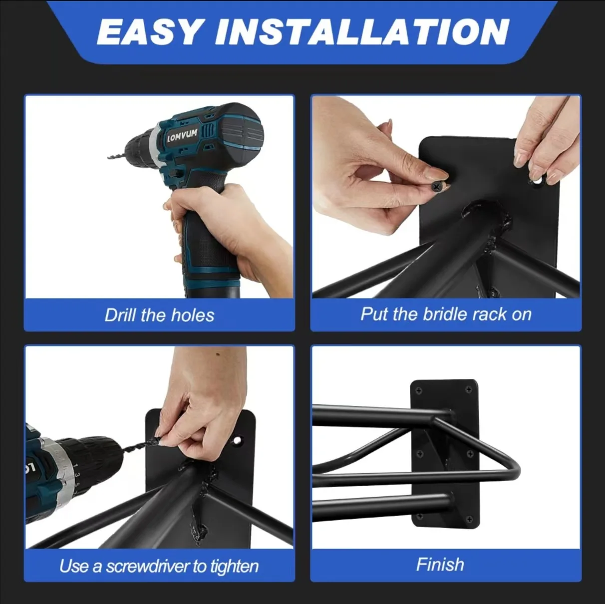 حامل سرج الحصان، حامل السرج، حامل عرض مثبت على الحائط، حامل وسادة السرج #3