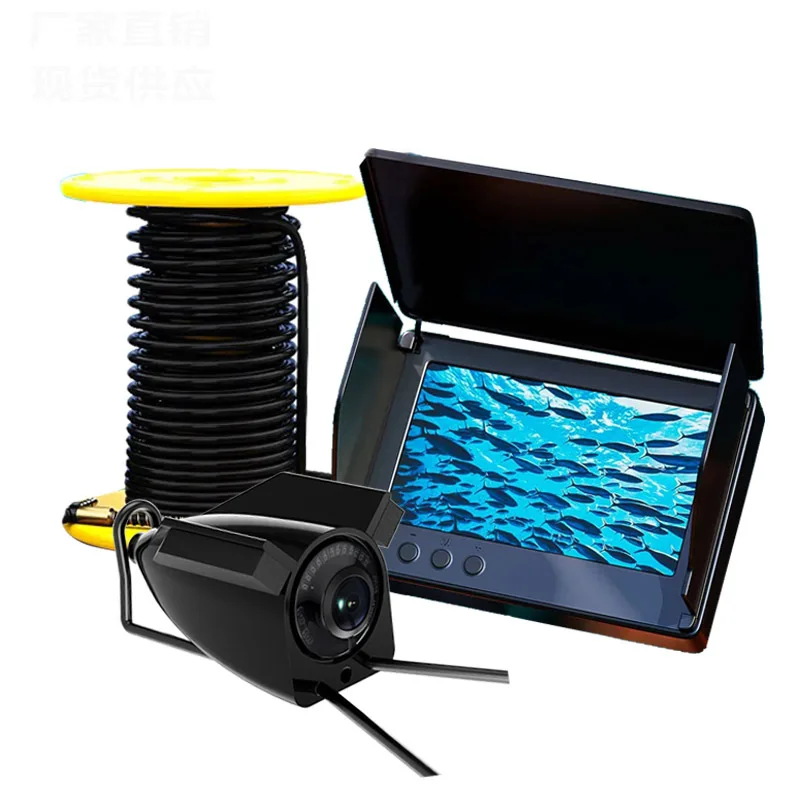 

220° Wide Angle Underwater Fishing Camera 4.3 Inch Waterproof Fish Finder for Ice Fishing Kayak Lake Deep Sea Saltwater Fishing