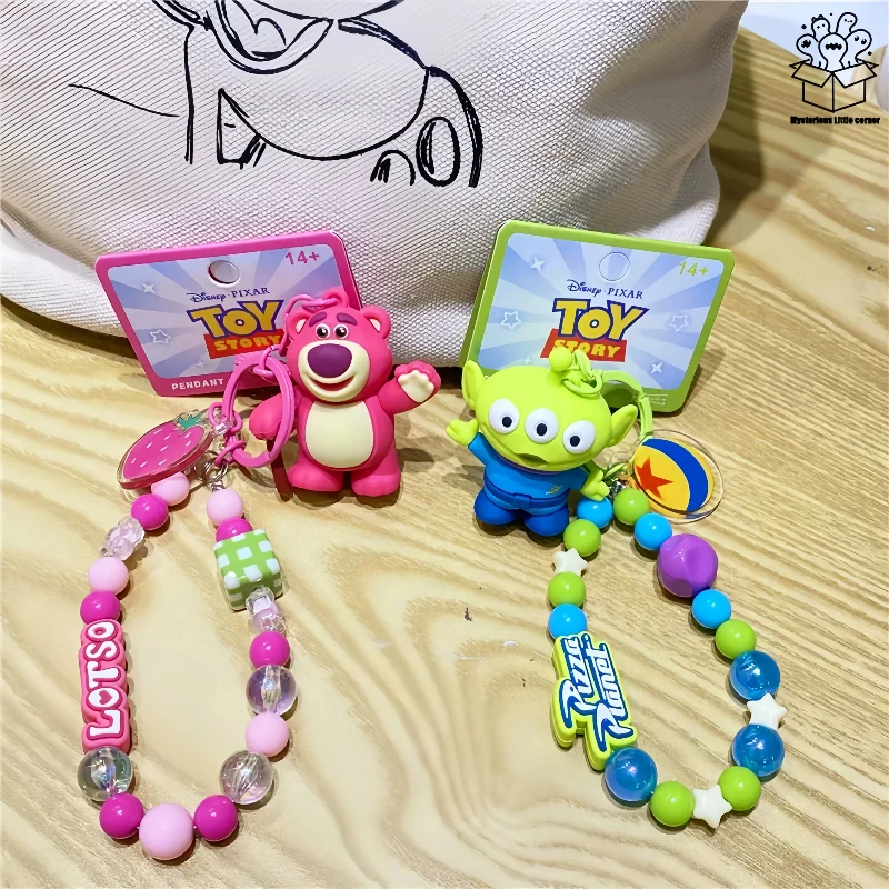 

Toy Story Strawberry Bear Alien Keychain Cartoon Backpack Pendant Trendy Bag Charm Perfect Festival & Birthday Gift for Kids Toy