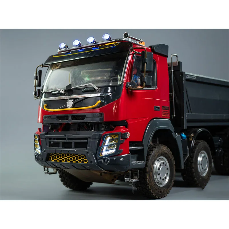 1:14th مقياس LED المصابيح الأمامية بدوره إشارة الضوء الخلفي نظام الإضاءة ل Tamiya RC شاحنة قلابة فولفو FMX JDMODEL لتقوم بها بنفسك