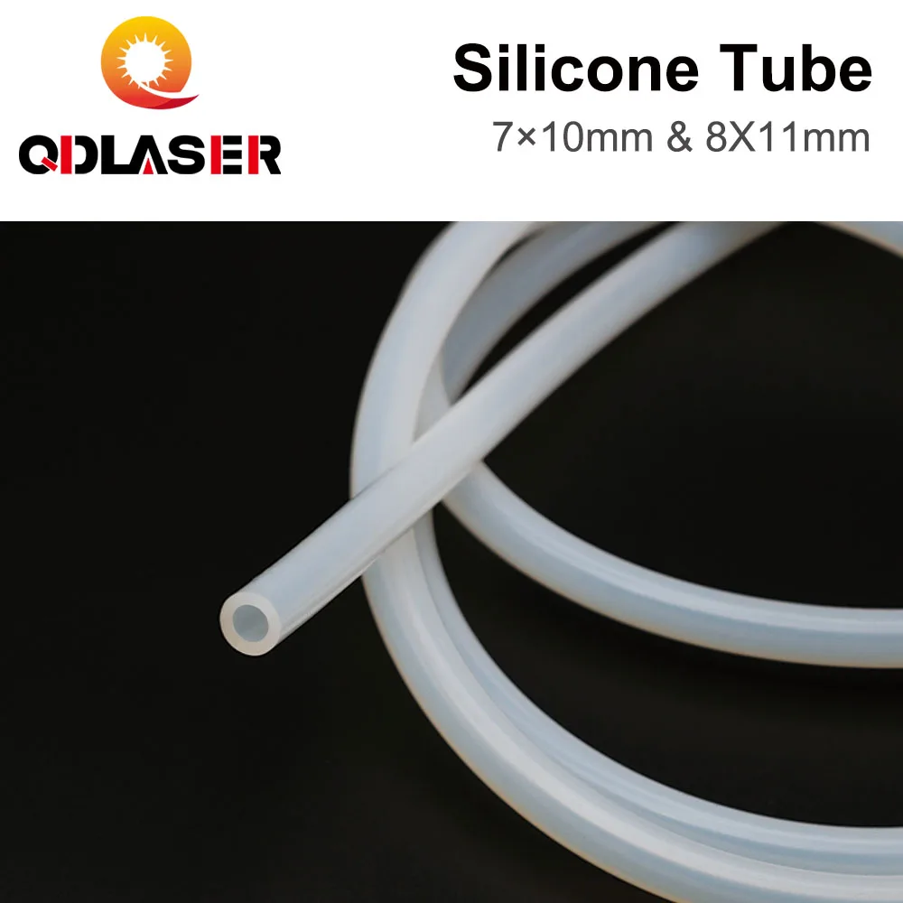 

QDLASER Silicone Tube 7x10mm 8x11mm Flexible soft silicone tube Water sensors & pumps & chillers for CO2 laser cutting machines