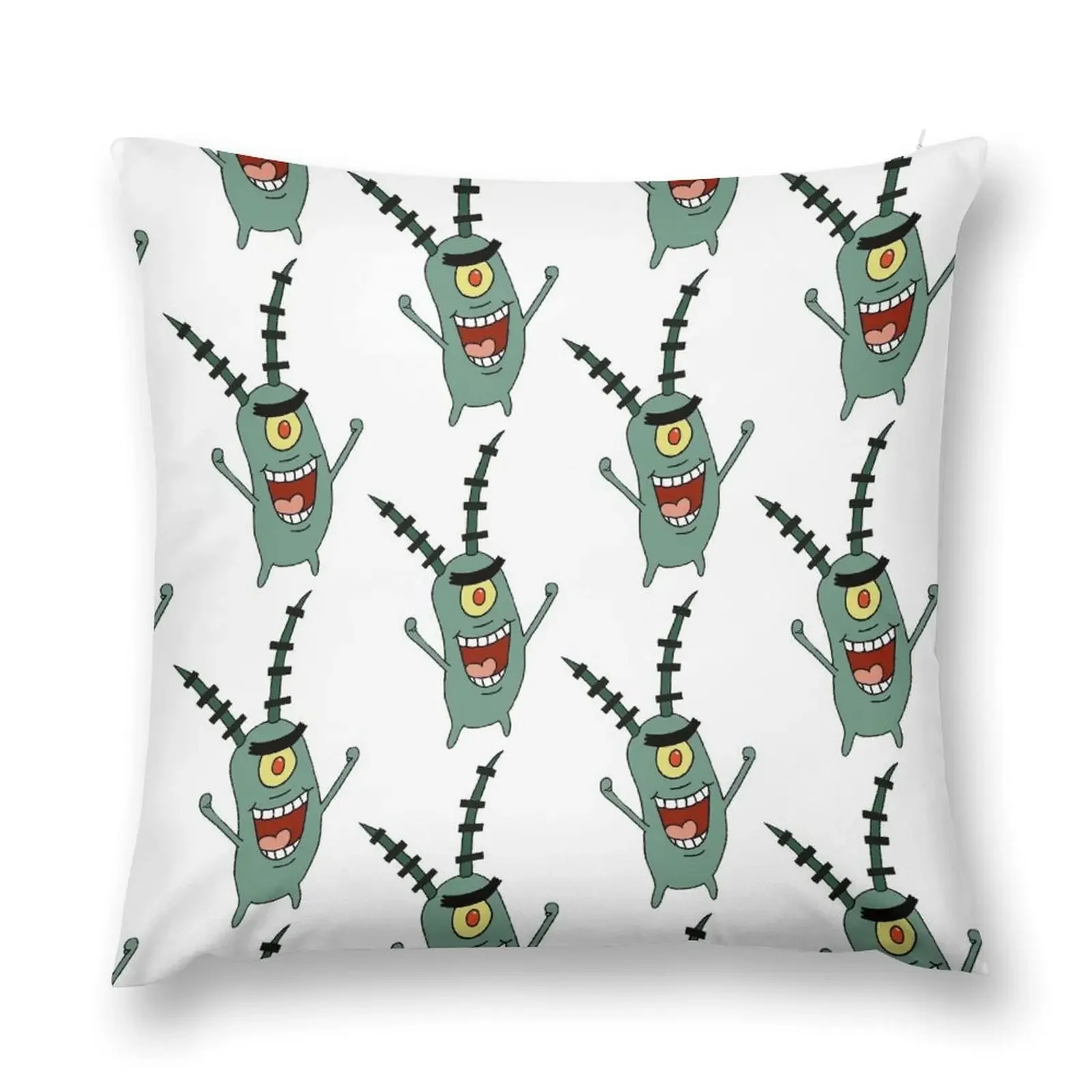 Plankton Drawing Throw Pillow Sitting Cushion Rectangular Cushion Cover pillow cover luxury pillow