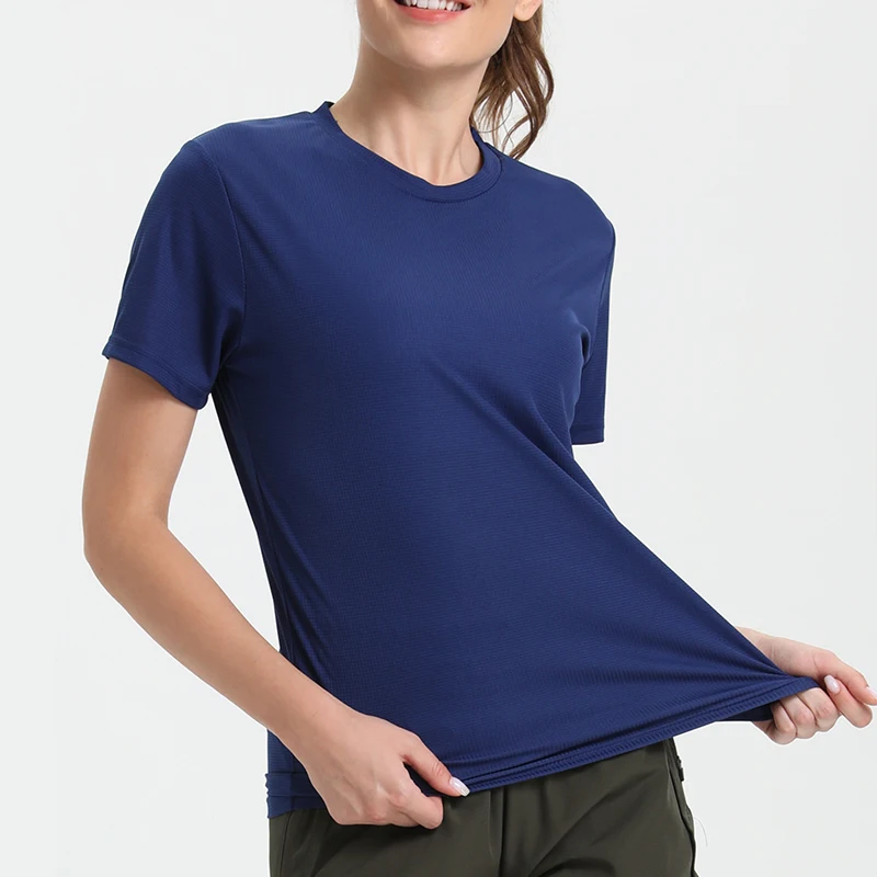 Ultralicht, sneldrogend sport-T-shirt voor dames, ademend lichtgewicht, compressieshirt voor hardlopen in de sportschool