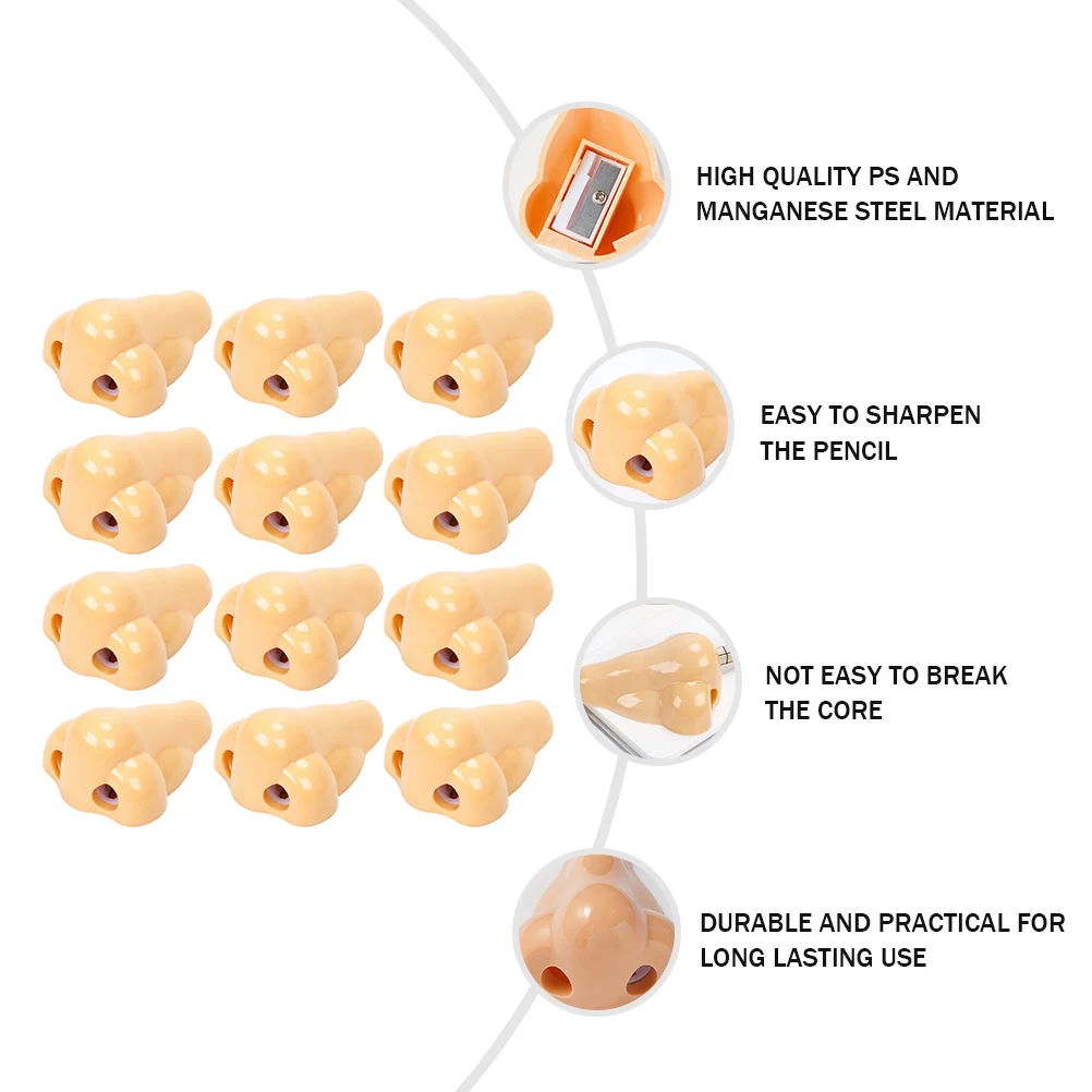 

12 Pcs Pencil Sharpener Christmas Gifts Cute Sharpeners Nose Bulk Plastic Sharoener Student Oencil