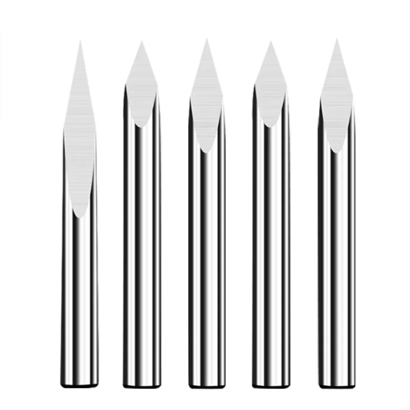Imagem -03 - Edge Pyramid Gravura Bit Fresa Ferramenta de Fresagem de Madeira 3.175 mm Shank 20 30 40 45 60 90 Graus Cnc Router Bit 10 Pcs 3