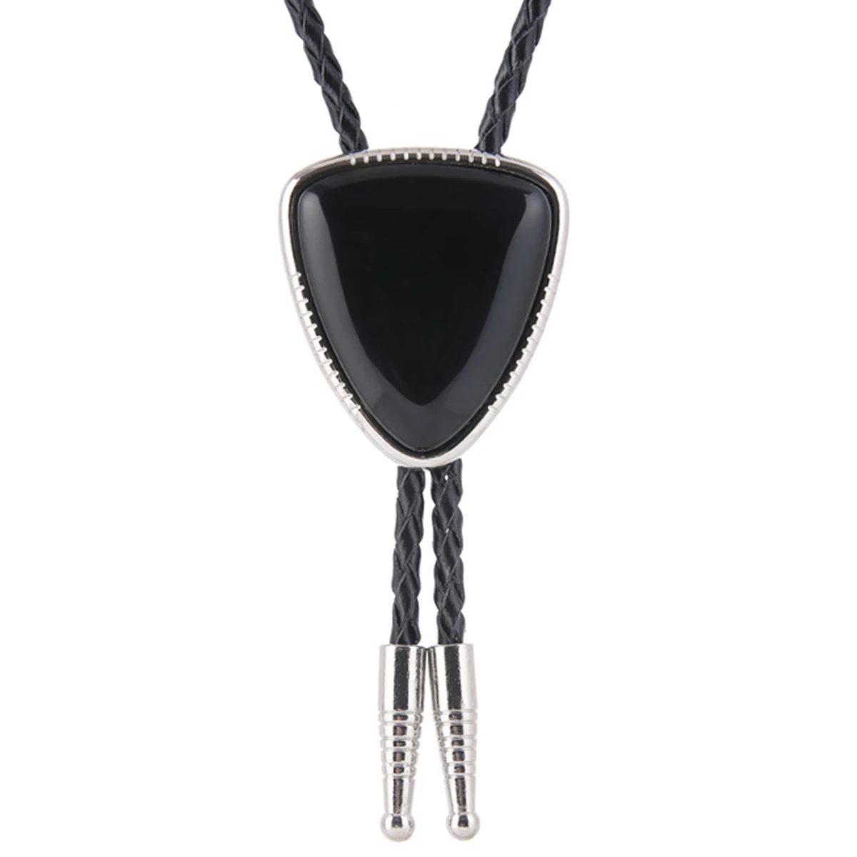 Fashion New Design Necktie Triangular Solid Black Stone Gentlemanlike Men Bolo Tie