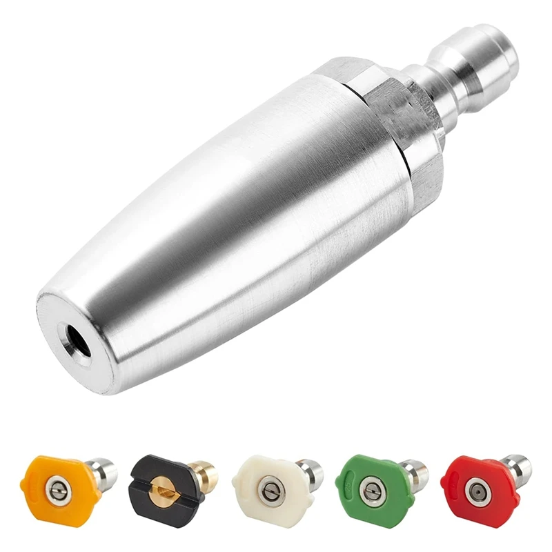 

PORK-High Pressure Turbo Nozzle Rotating Nozzle Tip 1/4 Inch Quick Connect 4.0 Orifice For Electric Power Washer
