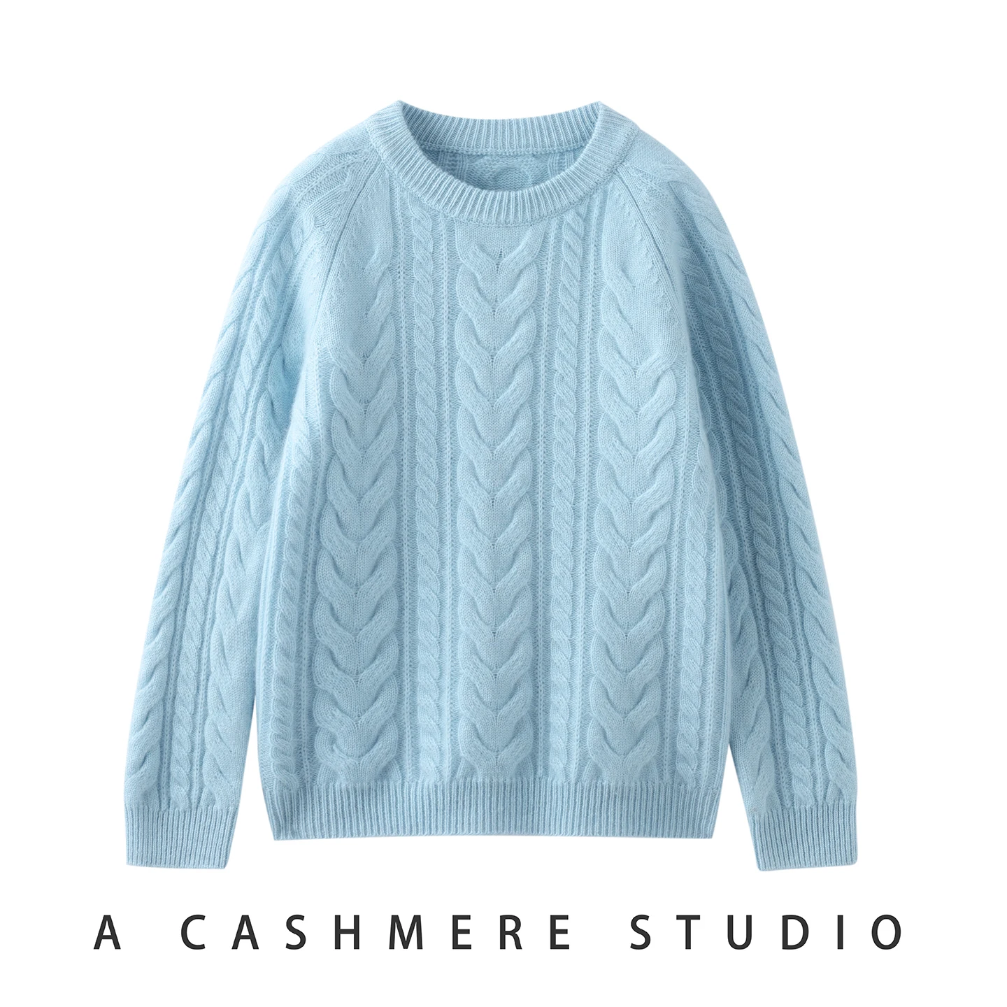 ADDONEE Autumn Winter Children 100% Cashmere Sweater Thick Cable Knit O-neck Long Sleeve Pullover Kids Clothes Cashmere Knitwear