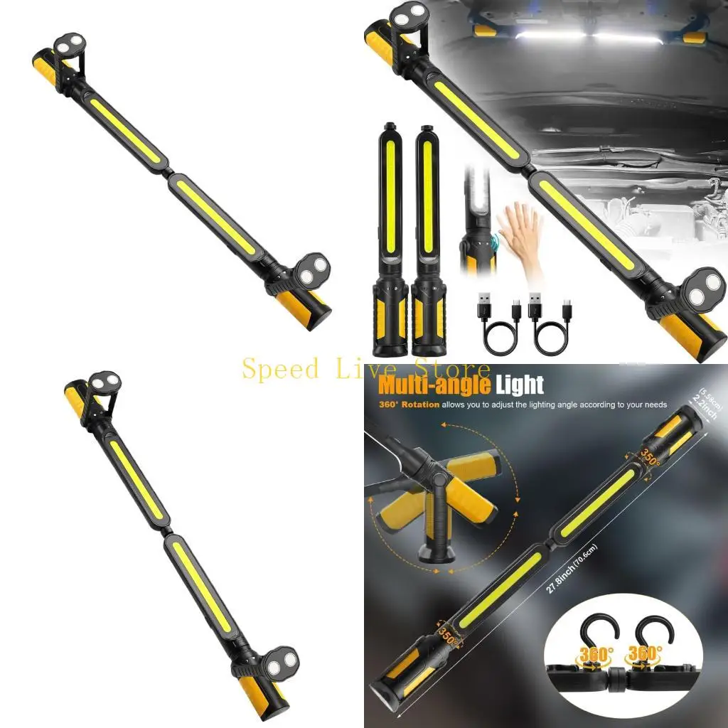547C Compact 750Lm/1400Lm Rechargeable Workshop Lamp With Base Perfect For Vehicle Repair And Outdoor Activities