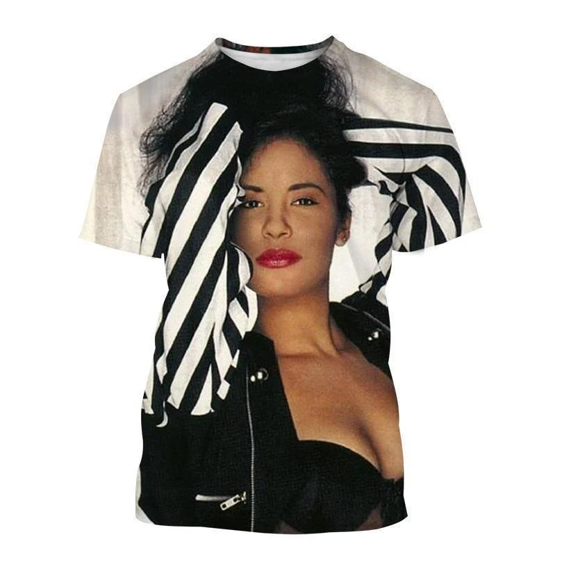 3D Printing Funny Selena Quintanilla Graphic T-Shirt Fashion Unisex Harajuku Style Casual Round Neck Short Sleeve Top Kids