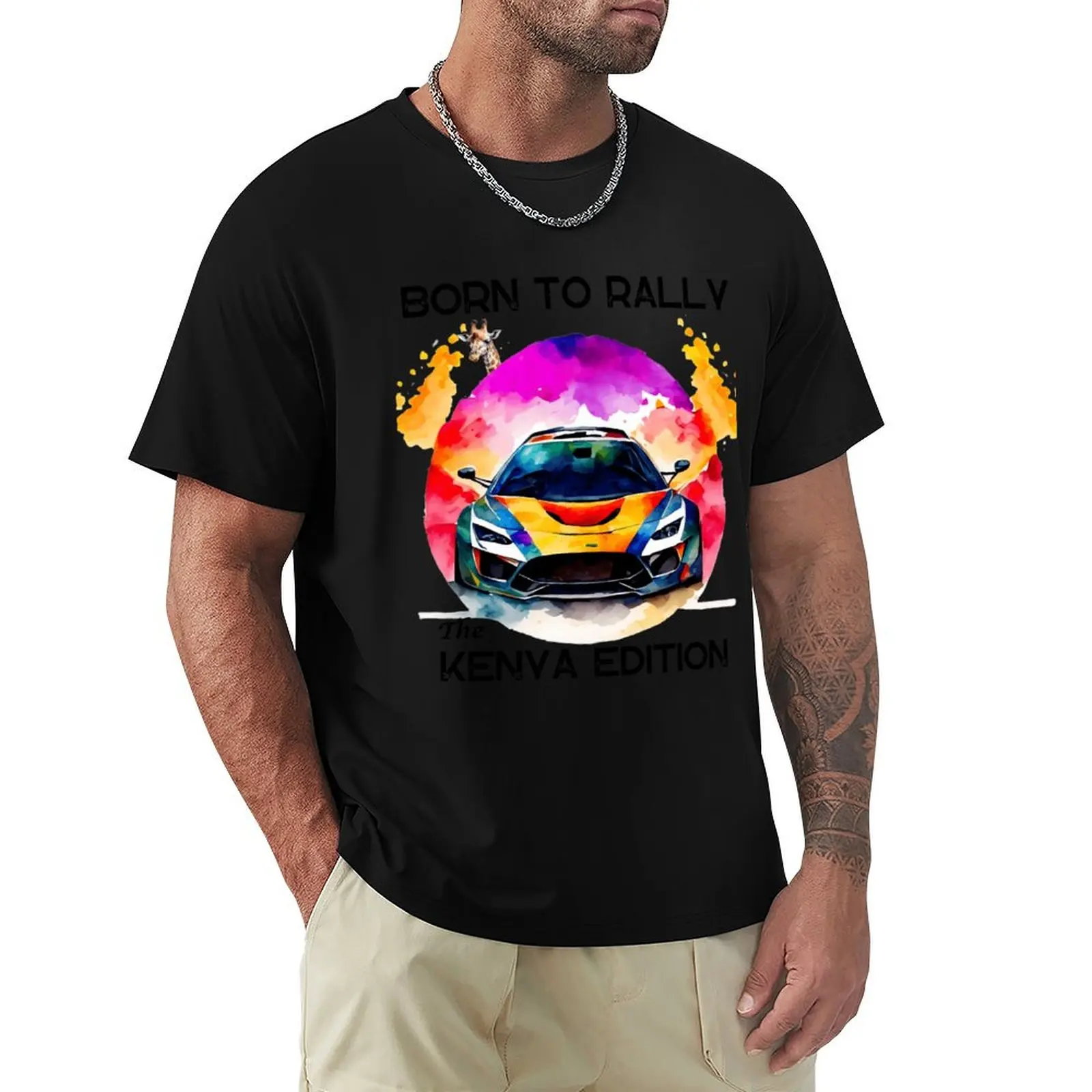 Born To Rally the Kenya Edition safari rally tshirt T-Shirt heavyweights anime tshirt anime clothes mens workout shirts