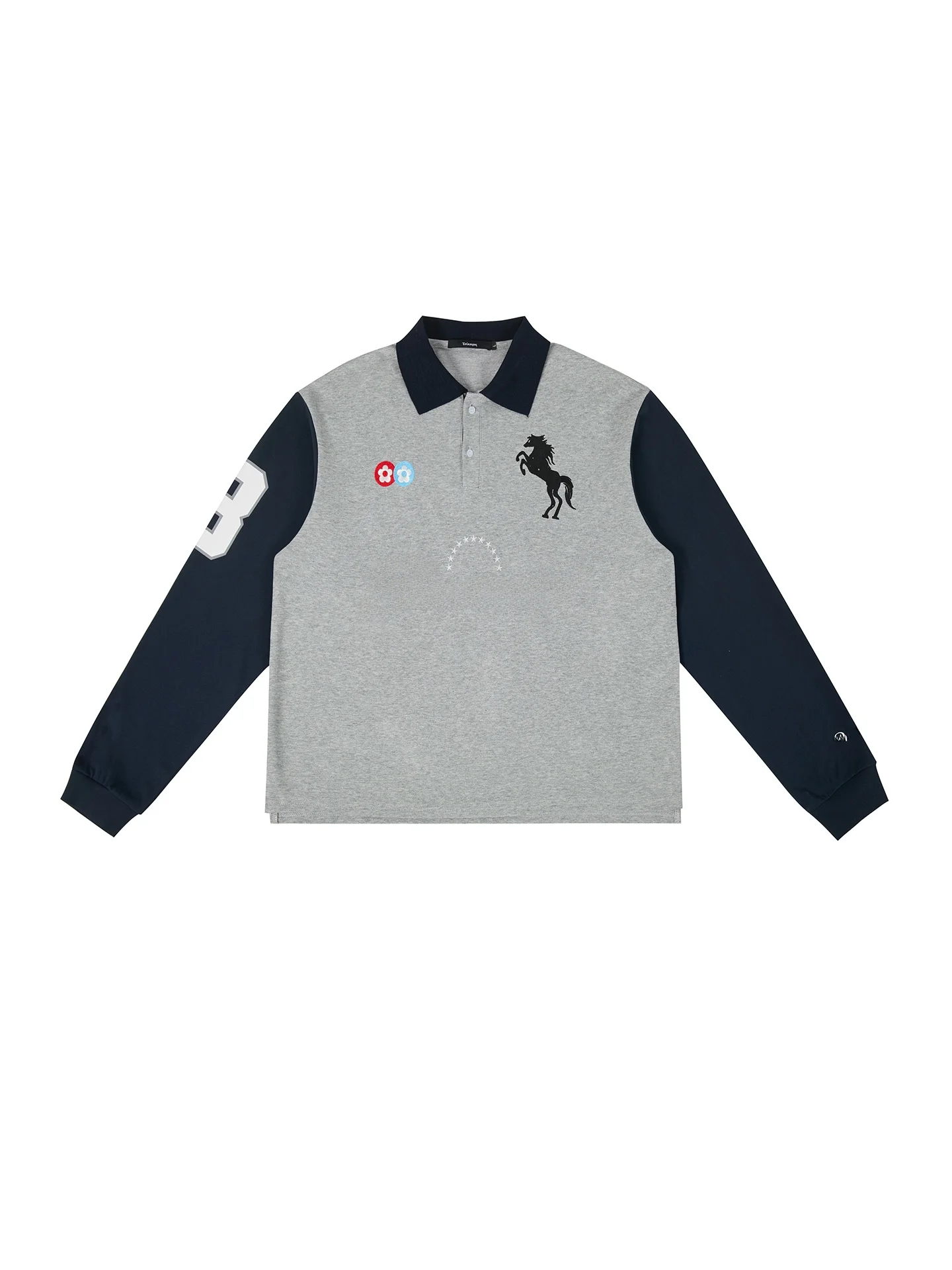 

Ретро-футболка в американском стиле с цветовыми блоками, с коротким рукавом, круглым вырезом, базовая, для пар, свободного кроя, из хлопка и полиэстера, весенняя, повседневная