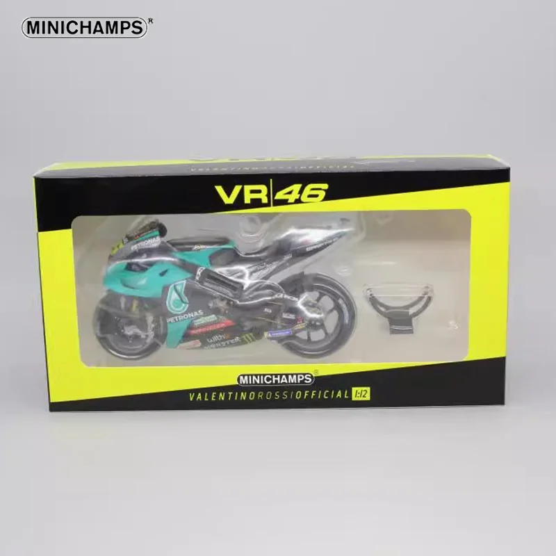 New In Stock Minichamps 1:12 Rossi 2021 Valencia Retired Motogp Yamaha Yzr-M1 Racing Motorcycle Model Custom Children'S Toy Gift