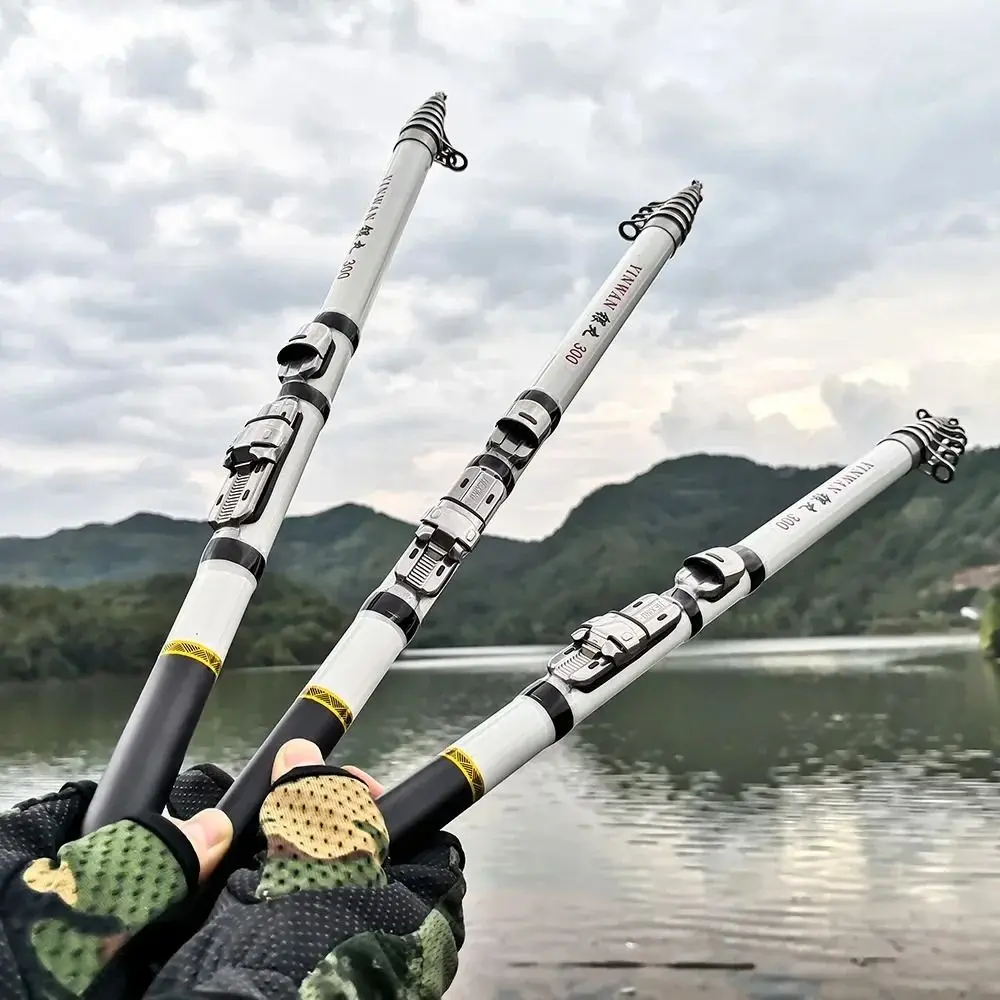 Telescopic Rock Fishing Rod Spinning Carp Feeder Carbon Fiber Pesca 2.1M 1.8M 1.5M Mini Fishing Rod Travel Ultra durable