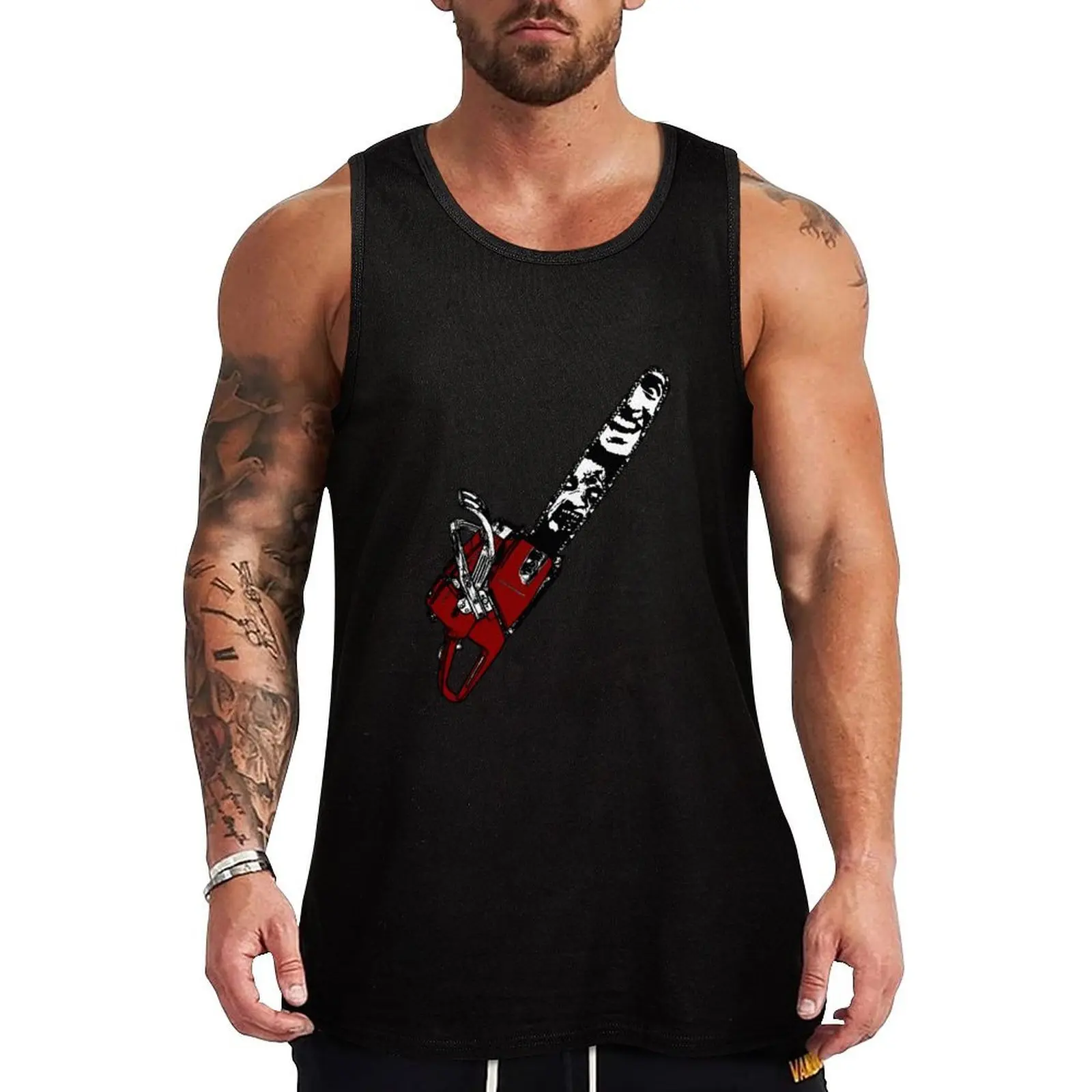 Ash vs Evil Dead chainsaw Tank Top Streetwear Tank Top Casual Hip Hop Sleeveless Tee