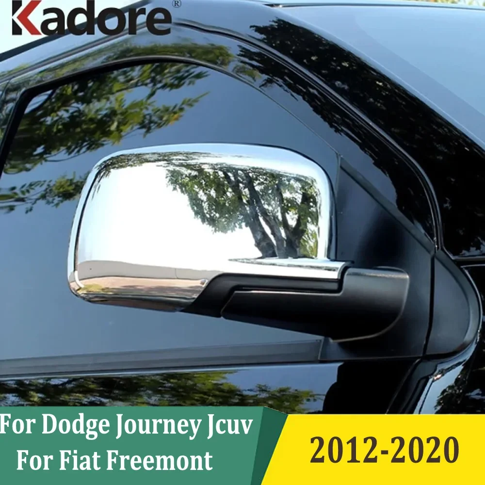 For Dodge Journey Jcuv For Fiat Freemont 2012-2017 2018 2019 2020 Chrome Side Door Rearview Mirror Cover Trim Cap Accessories