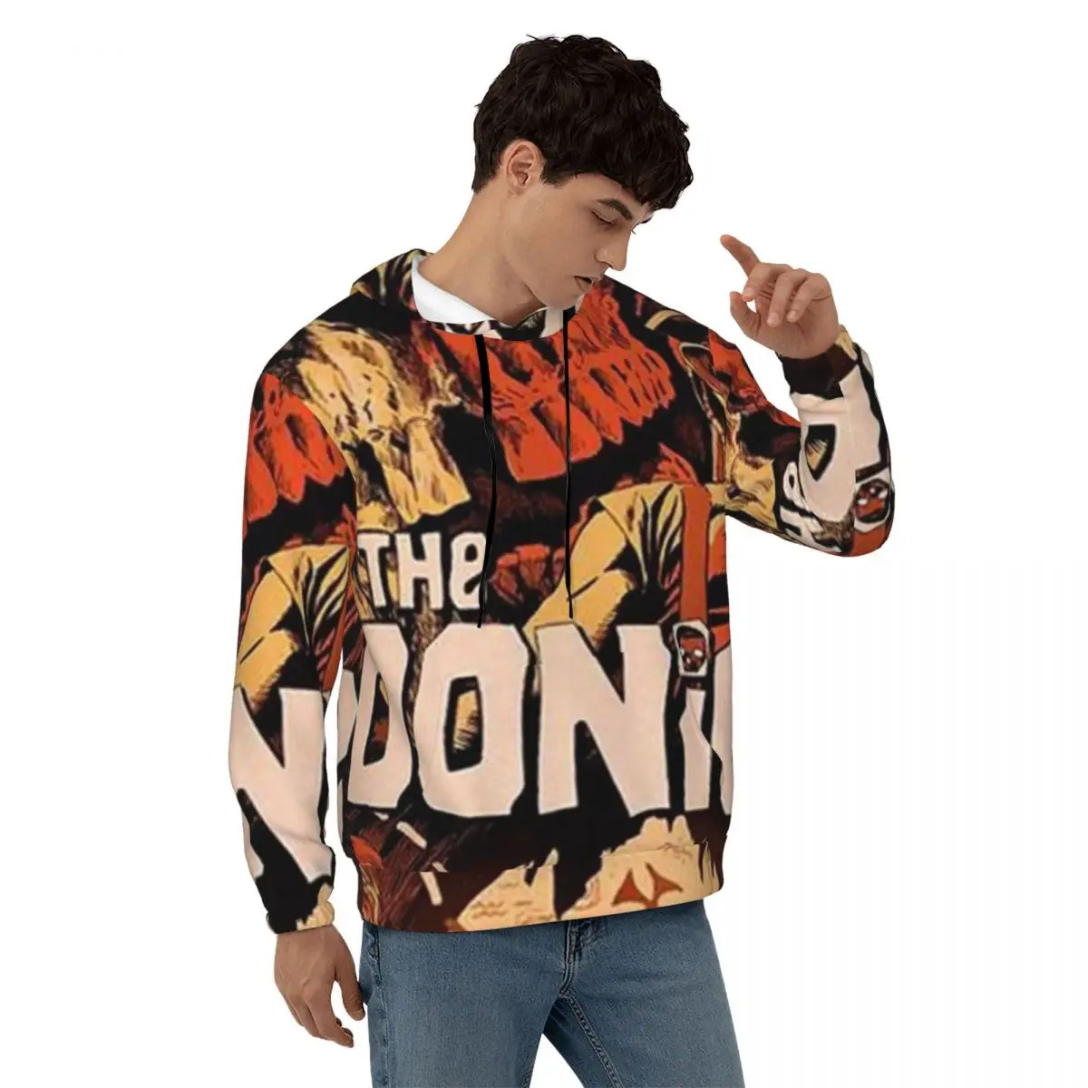 Мужская толстовка с капюшоном, с принтом черепа пирата