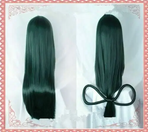 من أجل شعر مستعار My Boku No Hero Academia Tsuyu Asui باللون الأخضر الداكن مع فيونكة شعر