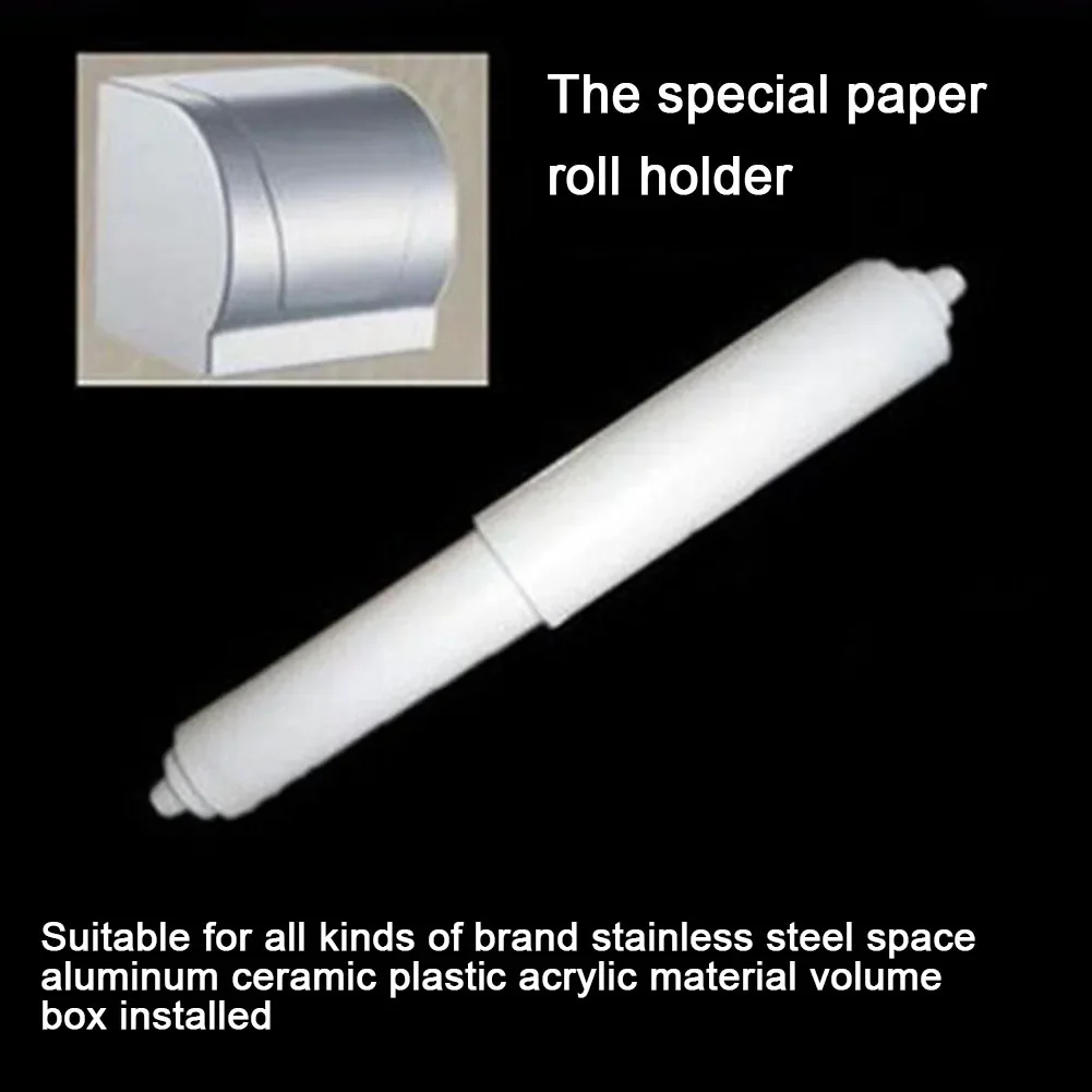 1/3PCS Bathroom Toilet Roller Shaft Spring Loading Replacement Insertion Rack Paper Holder Paper Core Plastic Roller Shaft